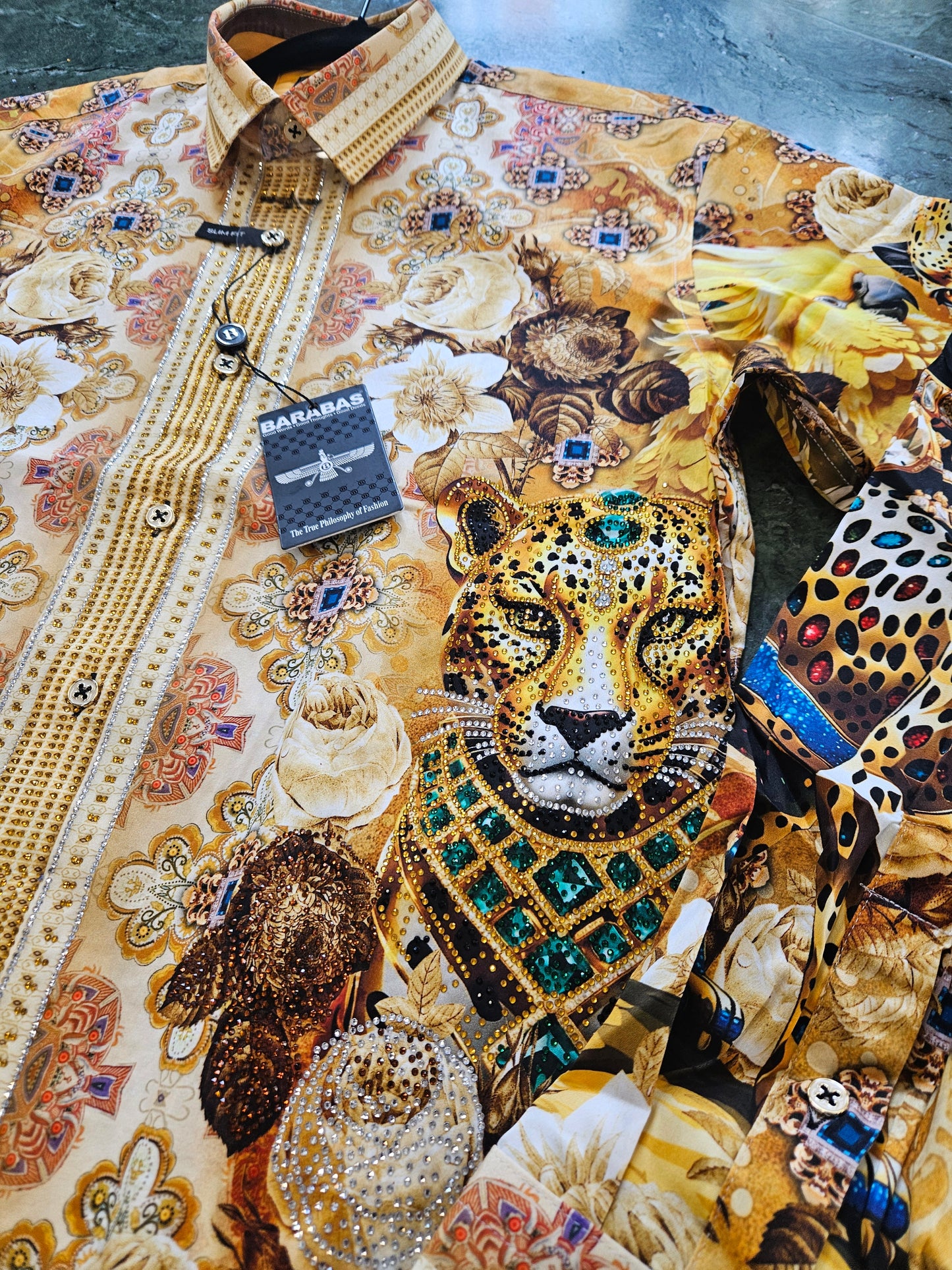 Barabas rhinestone dress shirt
