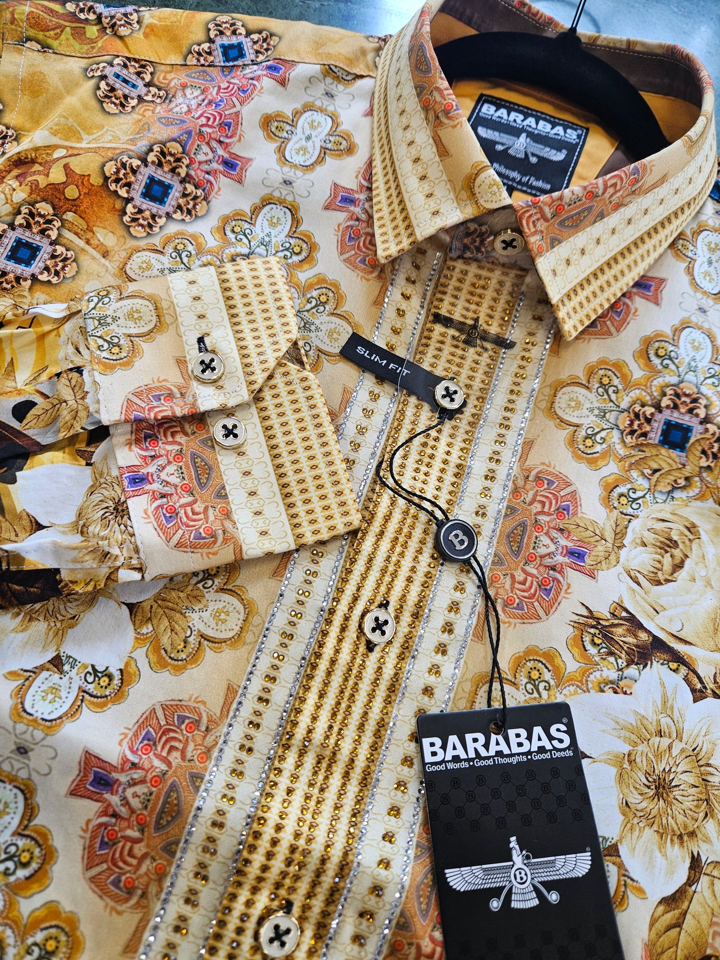 Barabas rhinestone dress shirt