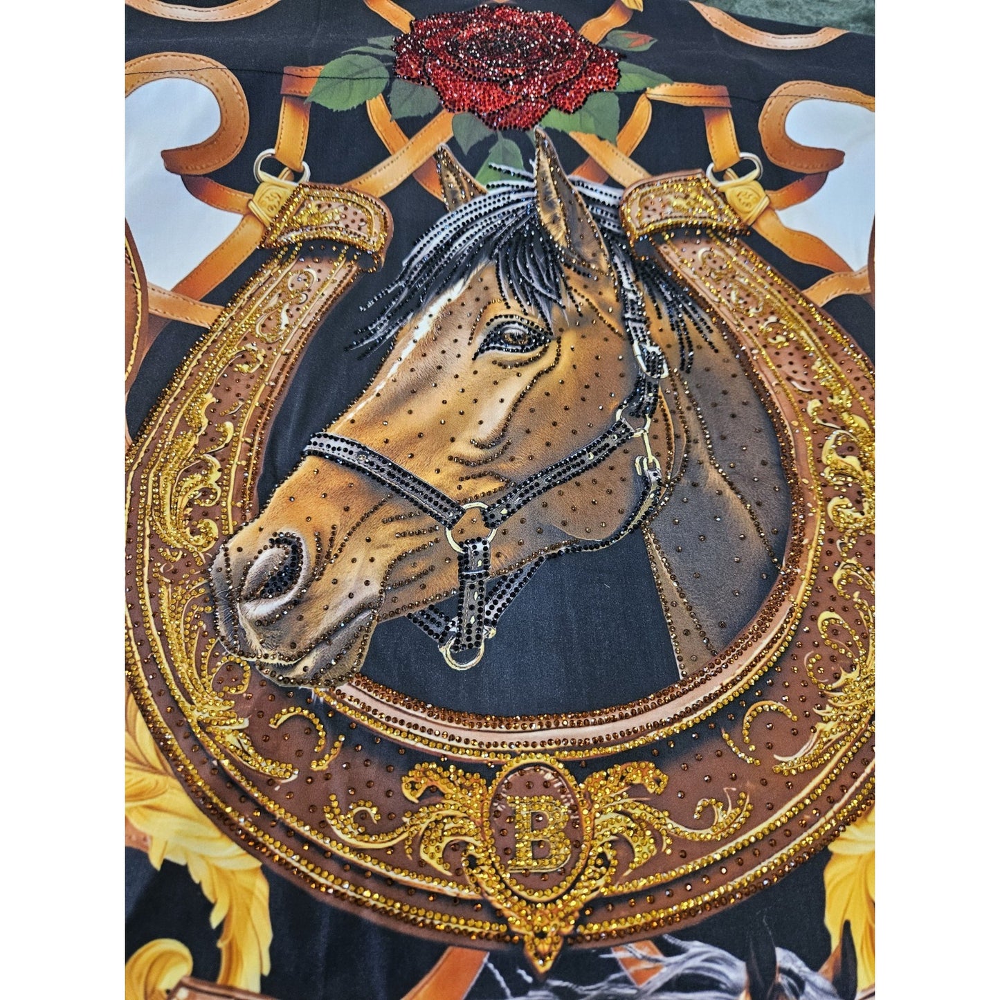 BARABAS Men's Rhinestone Horse Graphic Button-Up Shirt – Galgani Menswear
