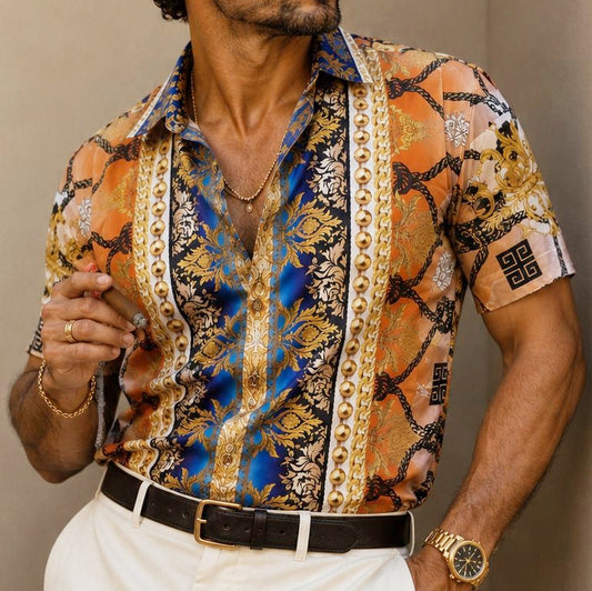 PRESTIGE Luxury Rayon Short Sleeve Shirt – Stay Cool, Look Sharp